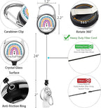 Cute Rainbow Lanyards for Id Badges, Mental Health Matters Badge Reel Heavy Duty - Image 6