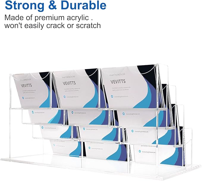 Vevitts Business Acrylic Card Holder Display - Image 6