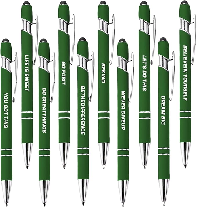 CRME 10pcs Motivational Pens Funny Pens by Unknown