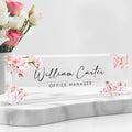 Personalized Name Plate for Desk Custom Acrylic Desk Name Plate Custom Employee by AZUFEMOS