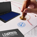 Large Stamp Pad, 6.1 x 3.4 Inch Blue Ink Pad Premium Quality Felt Pad Rubber - Image 5