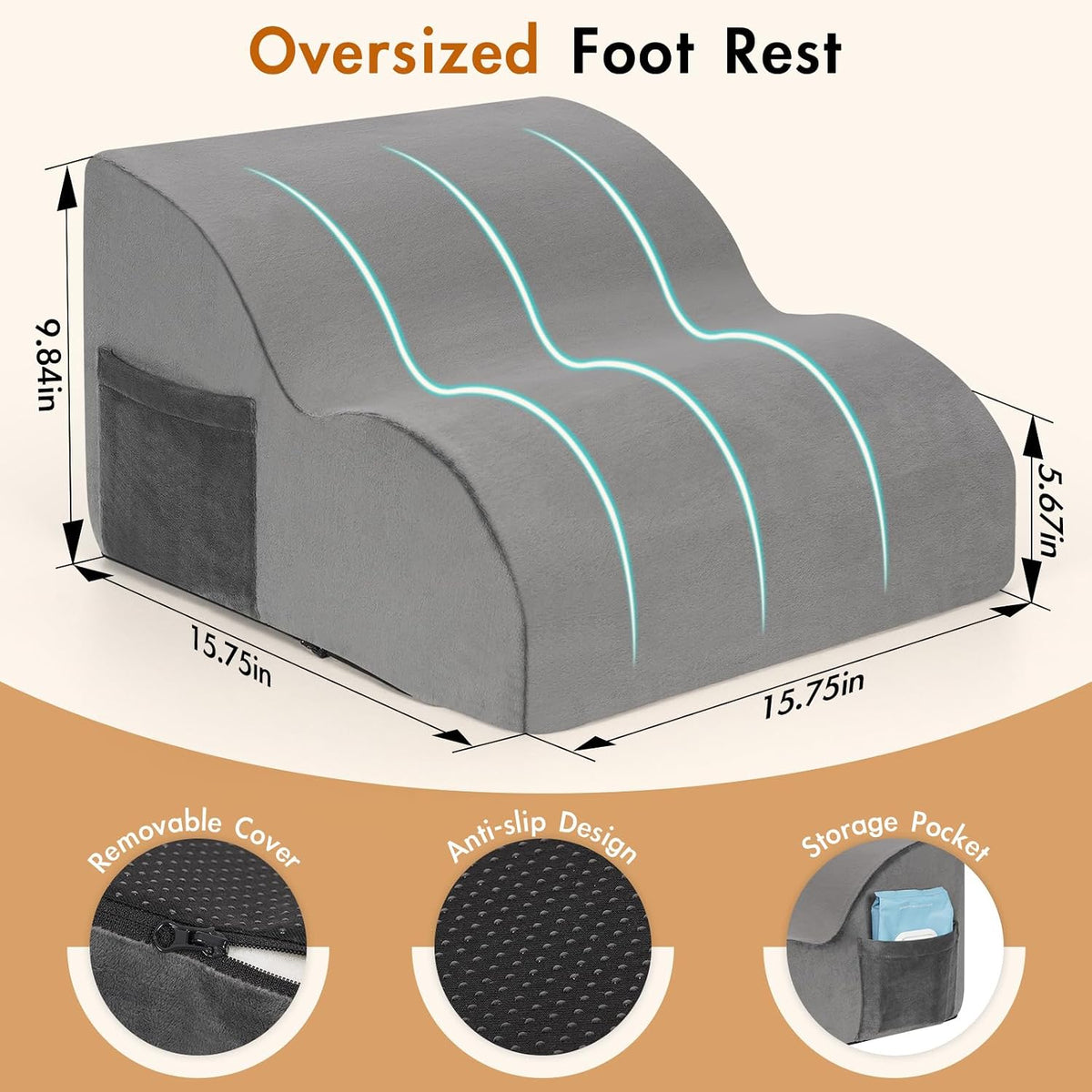 Foot Rest Under Desk,Ergonomic Foot Rest Office Comfort Foot Stool at Work