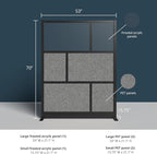 Stand Up Desk Store Expanse Modular Wall | 53'' x 70'' Wall | Expandable - Image 4