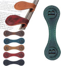 Personalized Magnetic Leather Bookmark, 26 Letters Custom Leather Bookmarks by Artlaza