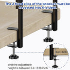 ART-GIFTREE Clamp On Desk Shelf 2-Tier, 16.5 in Wood Shelving Unit - Image 6