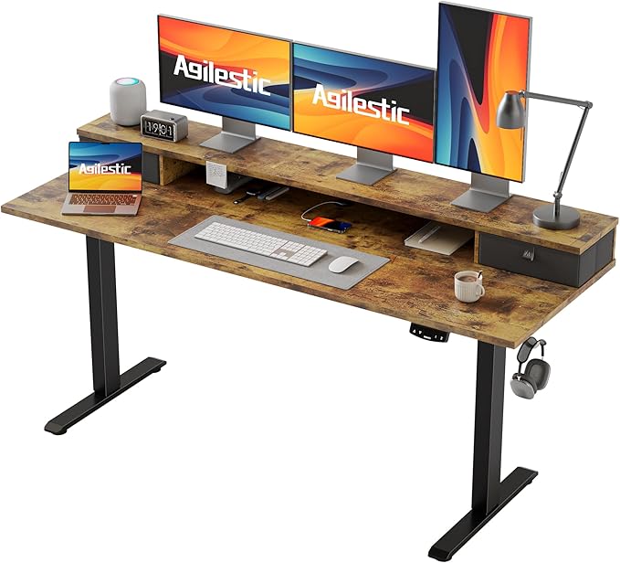 Agilestic 63 x 24 Inches Height Adjustable Electric Standing Desk by Agilestic