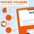 Two Pocket Folders, RAZCC 50 Pack 2 Pocket Folders Fit Letter Size Paper - Image 3