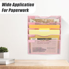 EASEPRES 5 Pocket Mesh Hanging Wall File Organizer, Wall Mounted Mail Paper - Image 7