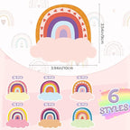 Henoyso 108 Pcs Rainbow Name Tags - Image 2