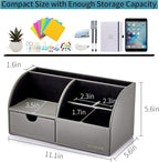 Vlando Office Desk Organizer Leather Desktop Organizer Caddy - Image 3