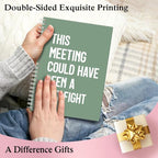 XQLZY This Meeting Could Have Been A Fist Fight Green Spiral Notebook, Funny - Image 6