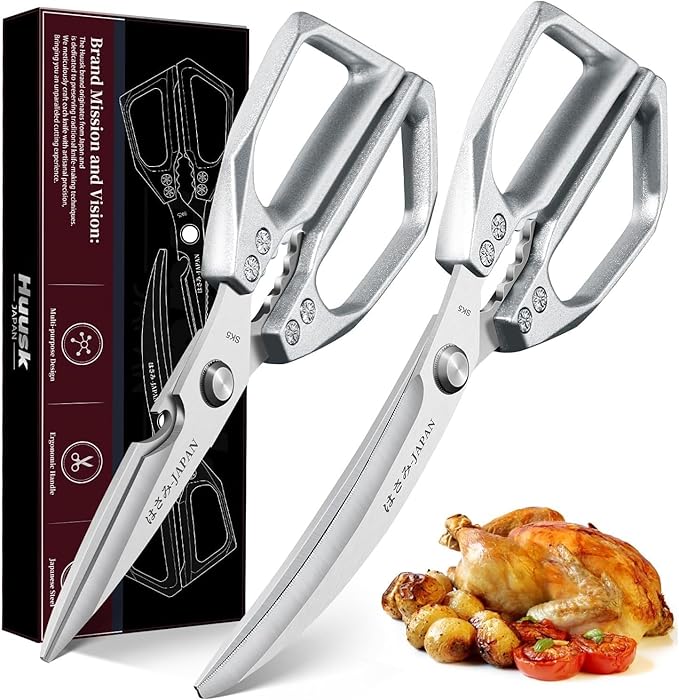 HUUSK Kitchen Scissors Set Silver by HuuskKnife