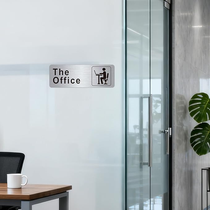 The Office Sign for Home and Business Door，Self-Adhesive Waterproof and - Image 6