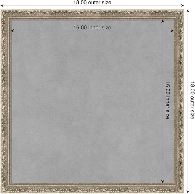 Amanti Art Silver Framed Magnetic Board 18x18 Small Vision Board - Image 2