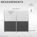 VIVO Modular Wall System, 2 PET and Whiteboard Panels, Professional Office - Image 3