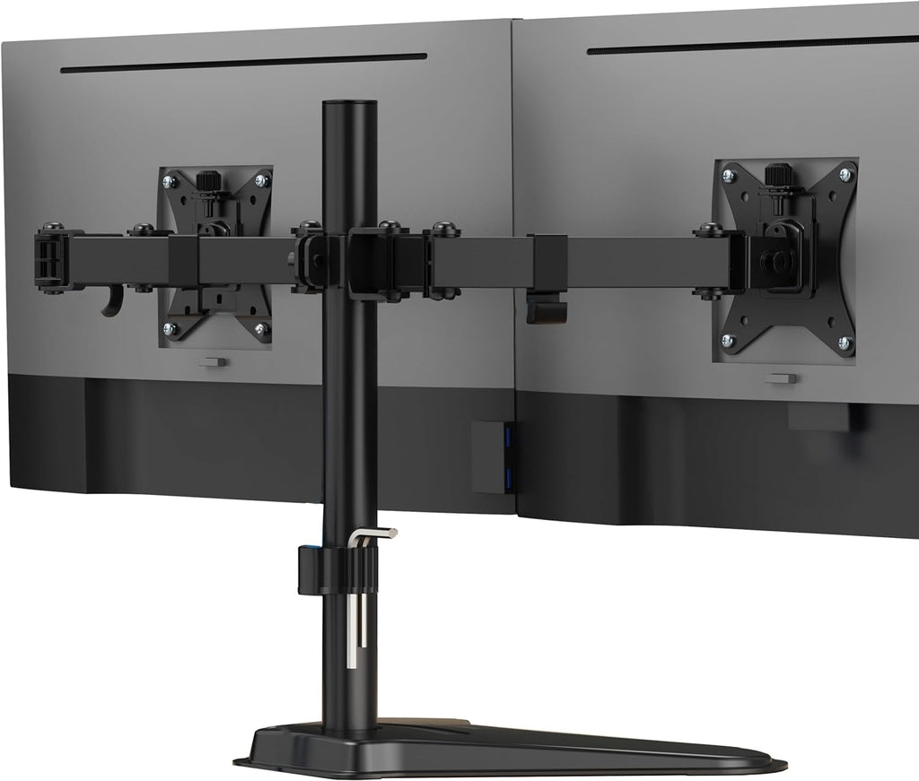 mount-it! dual monitor desk stand mount for 2, main product view