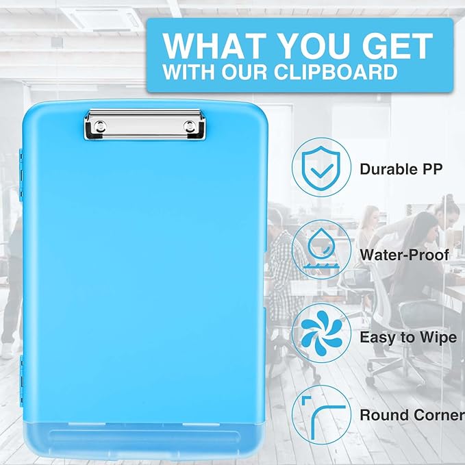 Sooez Clipboard with Storage, High Capacity Nursing Clip Board 8.5 x 11 with - Image 4