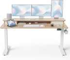 FEZIBO 60 x 24 Inch Height Adjustable Electric Standing Desk by FEZIBO