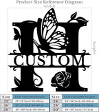 Personalized Custom Letter Name metal Signs, Custom Black Letter Monogram Wall - Image 5