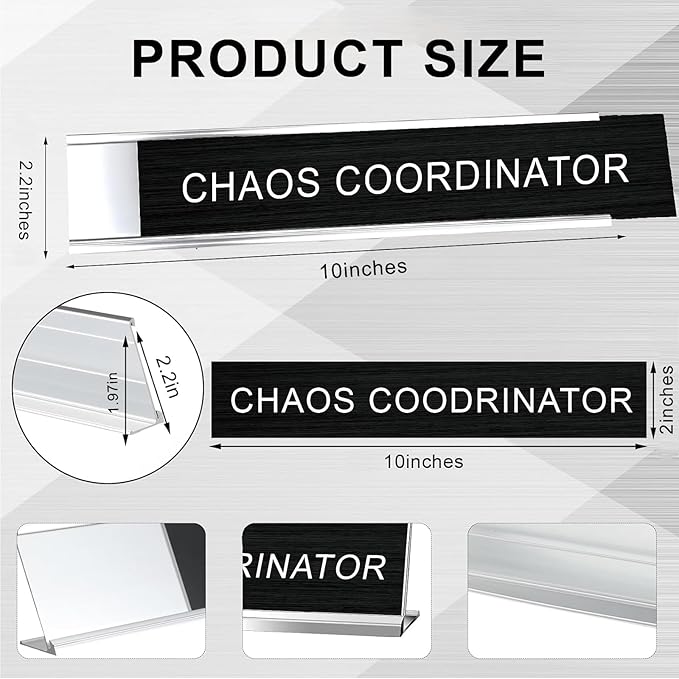 3 Pcs Chaos Coordinator Fixer of Everything Desk of a Humble Genius Funny Desk - Image 2