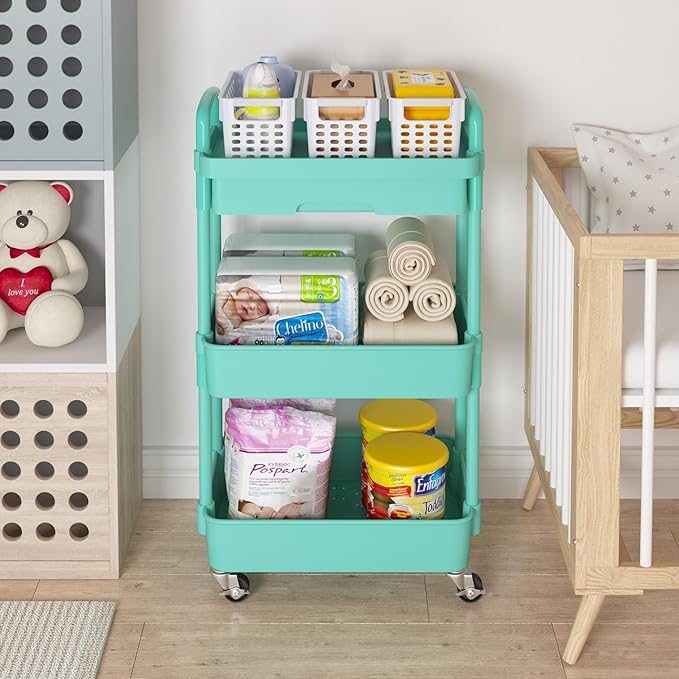 Calmootey 3-Tier Rolling Utility Cart - Image 3