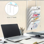 Wall File Organizer, 5 Tire Hanging File Folder Organizer, Vertical Mesh Metal - Image 3