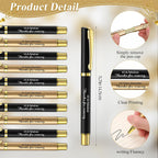Feifeiya 30 Set 65th Birthday Favors with Black Gold Pens Cards | Birthday Souvenirs for Guests, Black and Gold Pens with Paper Thank You Cards for Men, Women and Wedding Anniversary Party
