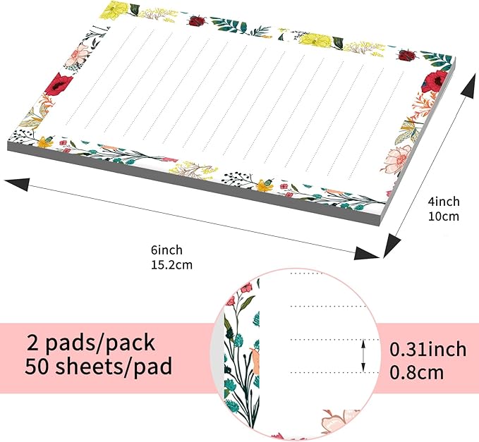 SXboxing Sticky Notes 4X6 Inches, 2 Pack Large Cute Self-Stick Pads, Bright - Image 4