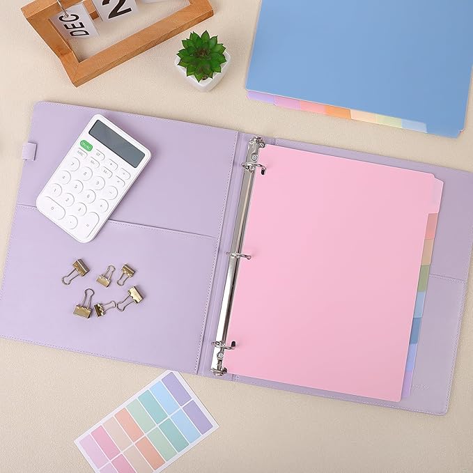 SKYDUE 8 Tab Durable Plastic Dividers, Big Tab Dividers - Image 8