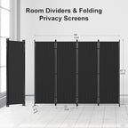 Kecreque Room Divider 4 Panel Partition Room Dividers & Folding Privacy Screens - Image 2