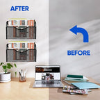 Magnetic File Holder 3 Pockets File Folder Organizer, Office Hanging Magazine - Image 7