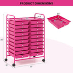 Happygrill 20-Drawer Organizer Cart Tools, Mobile Utility Storage Cart - Image 2