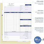 Harfesto Job Work Order Forms, Large Size Contractor Invoice Book 8-1/2" x - Image 3