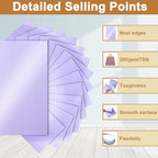 Silunkia 40 Sheets Purple Shimmer Cardstock 8.5 x 11 Crafts Paper, 75lb Premium - Image 3