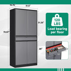 letaya metal garage storage cabinet with drawer,4 door, close-up detail