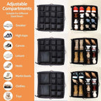 INSTY 2 Pack Shoe Organizer for Closet, Fits up to 32 Pairs, Adjustable - Image 3