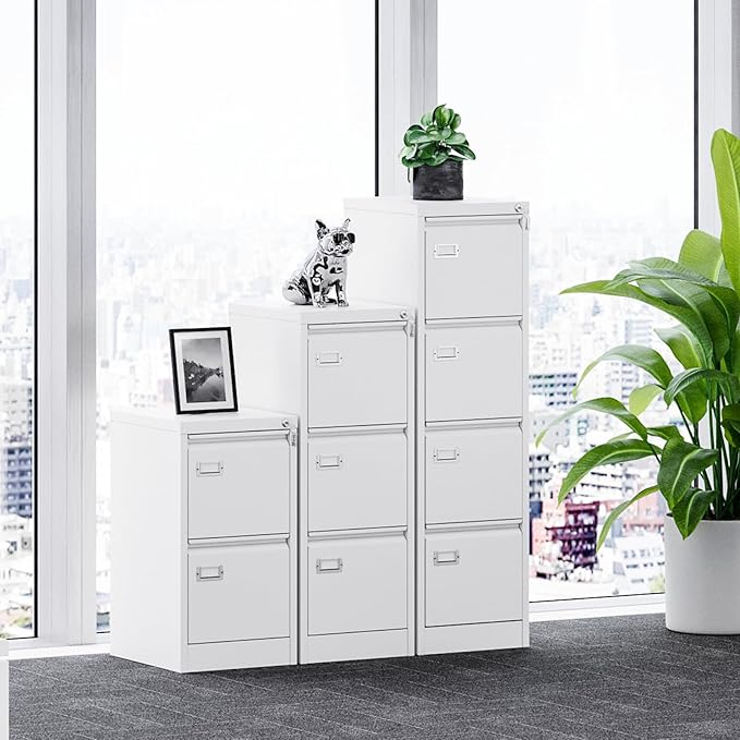MIIIKO 4 Drawer File Cabinet, Home Office File Folders Storage Cabinet - Image 6