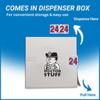 2024 Chart Stickers, Holographic Silver, End Tab, 3/4 x 1-1/2, 500/Roll | Doctor Stuff Permanent-Adhesive 2024 Year Labels, USA Made to Stay Put for the Life of the Chart