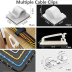 ELII 328Pcs Cable Management Kit, 8 Magnetic Cable Clips, 69Adhesive Cable - Image 4