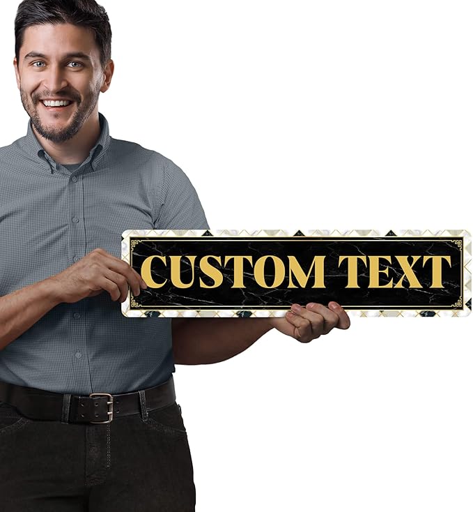 Custom Sign, Custom Street Sign, 11 Font Colors, 13 Font Styles, 4 Hole Options - Image 2