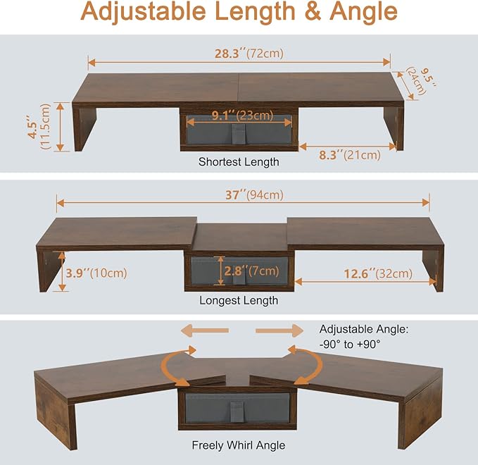 TEAMIX 3 Shelf Monitor Stand Riser - Image 4