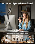 Evershop Ring Light for Laptop Desk Clip On, Small Computer Video Conference - Image 2