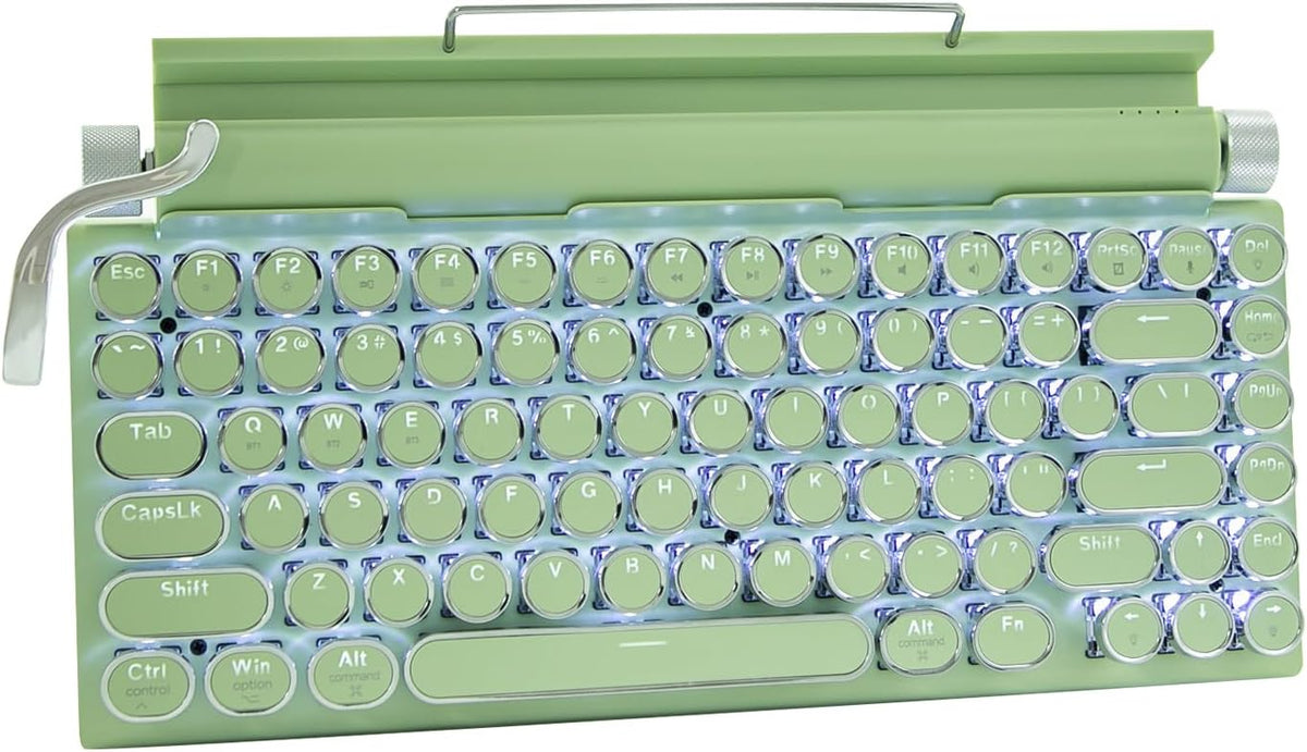 Adventurers Retro Typewriter-Style Mechanical Keyboard, 83 Keys, 75% Compact