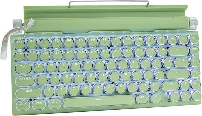 Adventurers Retro Typewriter-Style Mechanical Keyboard, 83 Keys, 75% Compact