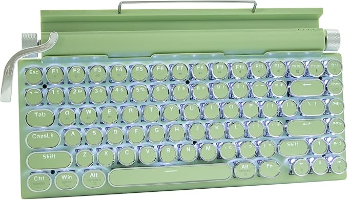 Adventurers Retro Typewriter-Style Mechanical Keyboard, 83 Keys, 75% Compact by Unknown