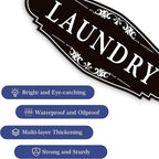 Laundry Room Door Sign for Business and Home，Self-adhesive Waterproof Cute - Image 3