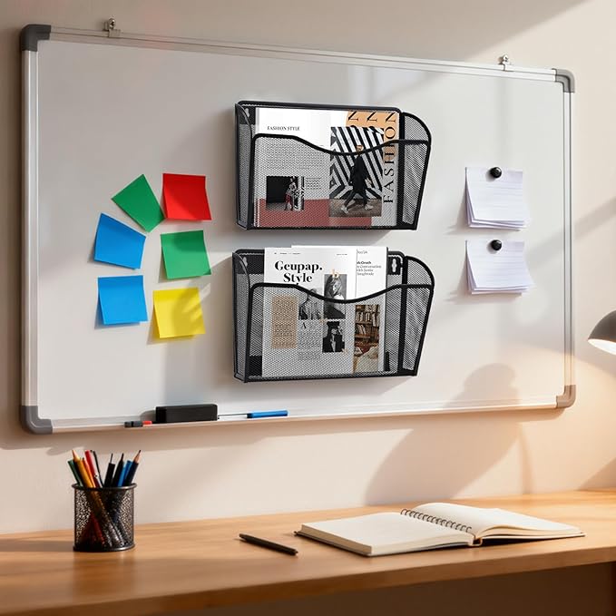 AGPTEK Magnetic File Holder, Hanging Wall Storage Rack - Image 2