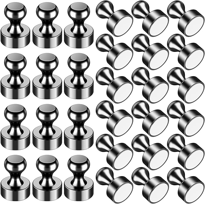 VNDUEEY 30Pcs Strong Fridge Magnets, Magnetic Push Pin, Small Metal Magnets by VNDUEEY