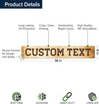 Custom Sign, Custom Street Sign, 11 Font Colors, 13 Font Styles, 4 Hole Options - Image 6