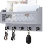 Nekon Mail and Key Holder for Wall Decorative, 11 Inch Wooden Wall Key Organizer by NekonDesign